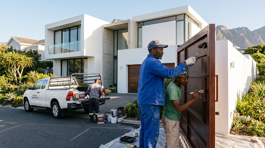 Anti-rust coating on coastal metalwork in Milnerton